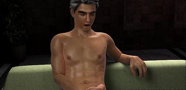  3D cartoon Asian hunk sucking on some toes before getting fucked
